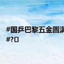 #国乒巴黎五金圆满收官#?️