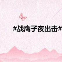 #战鹰子夜出击#