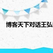 博客天下对话王弘毅