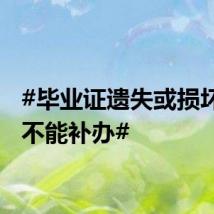 #毕业证遗失或损坏为啥不能补办#