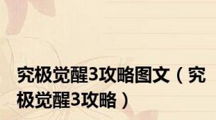 究极觉醒3攻略图文（究极觉醒3攻略）