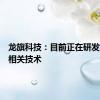 龙旗科技：目前正在研发折叠屏相关技术