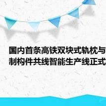 国内首条高铁双块式轨枕与小型预制构件共线智能生产线正式投产