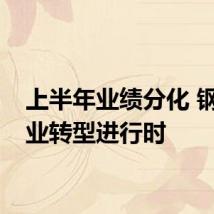 上半年业绩分化 钢铁企业转型进行时