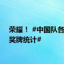 荣耀! #中国队各小项奖牌统计#
