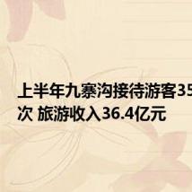 上半年九寨沟接待游客350万人次 旅游收入36.4亿元