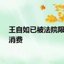 王自如已被法院限制高消费