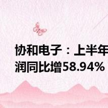 协和电子:上半年净利润同比增58.94%