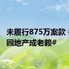 未履行875万案款 #碧桂园地产成老赖#