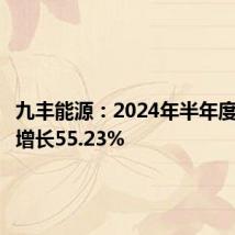 九丰能源:2024年半年度净利润增长55.23%