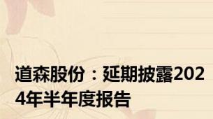 道森股份：延期披露2024年半年度报告