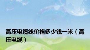 高压电缆线价格多少钱一米（高压电缆）