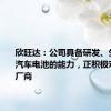 欣旺达：公司具备研发、生产飞行汽车电池的能力，正积极对接相关厂商