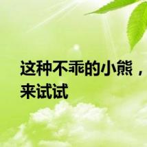 这种不乖的小熊，让我来试试