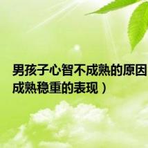 男孩子心智不成熟的原因（男人成熟稳重的表现）