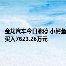 金龙汽车今日涨停 小鳄鱼席位净买入7623.26万元
