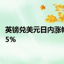 英镑兑美元日内涨幅达0.5%