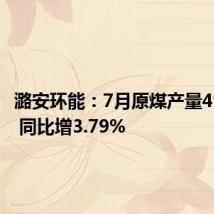 潞安环能:7月原煤产量493万吨 同比增3.79%