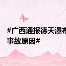 #广西通报德天瀑布景区事故原因#