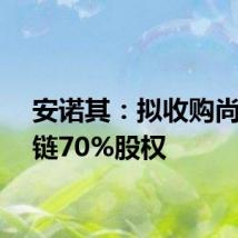 安诺其：拟收购尚乎彩链70%股权