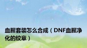 血腥套装怎么合成（DNF血腥净化的纹章）
