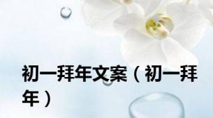 初一拜年文案（初一拜年）
