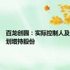百龙创园：实际控制人及高管计划增持股份