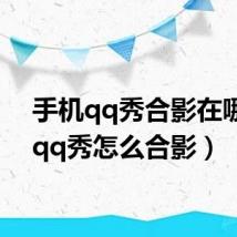手机qq秀合影在哪里（qq秀怎么合影）