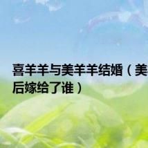 喜羊羊与美羊羊结婚(美羊羊最后嫁给了谁)