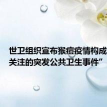 世卫组织宣布猴痘疫情构成“国际关注的突发公共卫生事件”