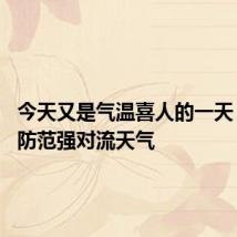 今天又是气温喜人的一天! 注意防范强对流天气