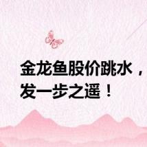 金龙鱼股价跳水,距破发一步之遥!