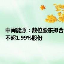 中闽能源：数位股东拟合计减持不超1.99%股份