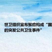 世卫组织宣布猴痘构成“国际关注的突发公共卫生事件”