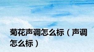 菊花声调怎么标（声调怎么标）