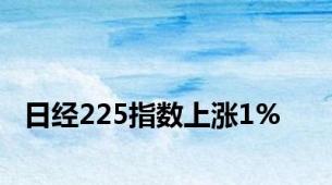 日经225指数上涨1%