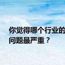 你觉得哪个行业的售后问题最严重？