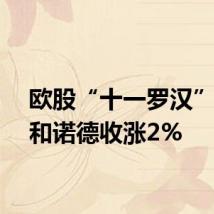 欧股“十一罗汉”:诺和诺德收涨2%