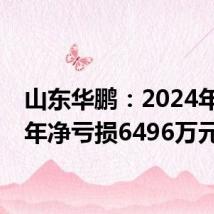 山东华鹏：2024年上半年净亏损6496万元