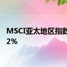 MSCI亚太地区指数涨超2%