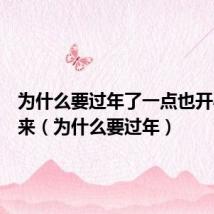 为什么要过年了一点也开心不起来(为什么要过年)