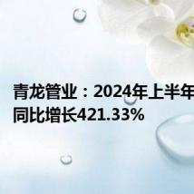 青龙管业：2024年上半年净利润同比增长421.33%