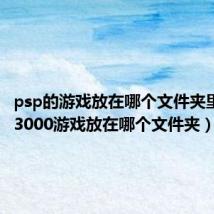 psp的游戏放在哪个文件夹里(psp3000游戏放在哪个文件夹)