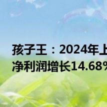 孩子王:2024年上半年净利润增长14.68%