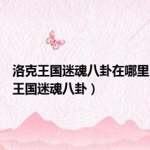 洛克王国迷魂八卦在哪里（洛克王国迷魂八卦）