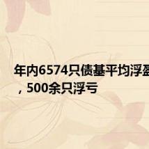 年内6574只债基平均浮盈1.9%,500余只浮亏