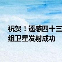 祝贺!遥感四十三号01组卫星发射成功