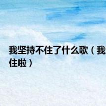 我坚持不住了什么歌（我坚持不住啦）