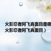 火影忍者阿飞真面目是哪一集（火影忍者阿飞真面目）