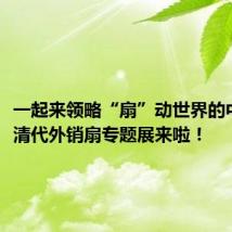 一起来领略“扇”动世界的中国风,清代外销扇专题展来啦!
